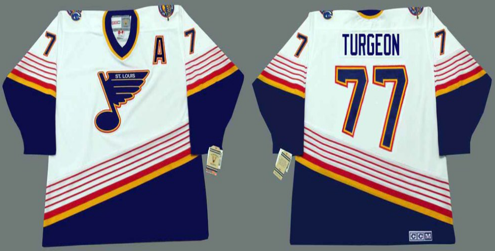 2019 Men St.Louis Blues #77 Turgeon white CCM NHL jerseys->st.louis blues->NHL Jersey